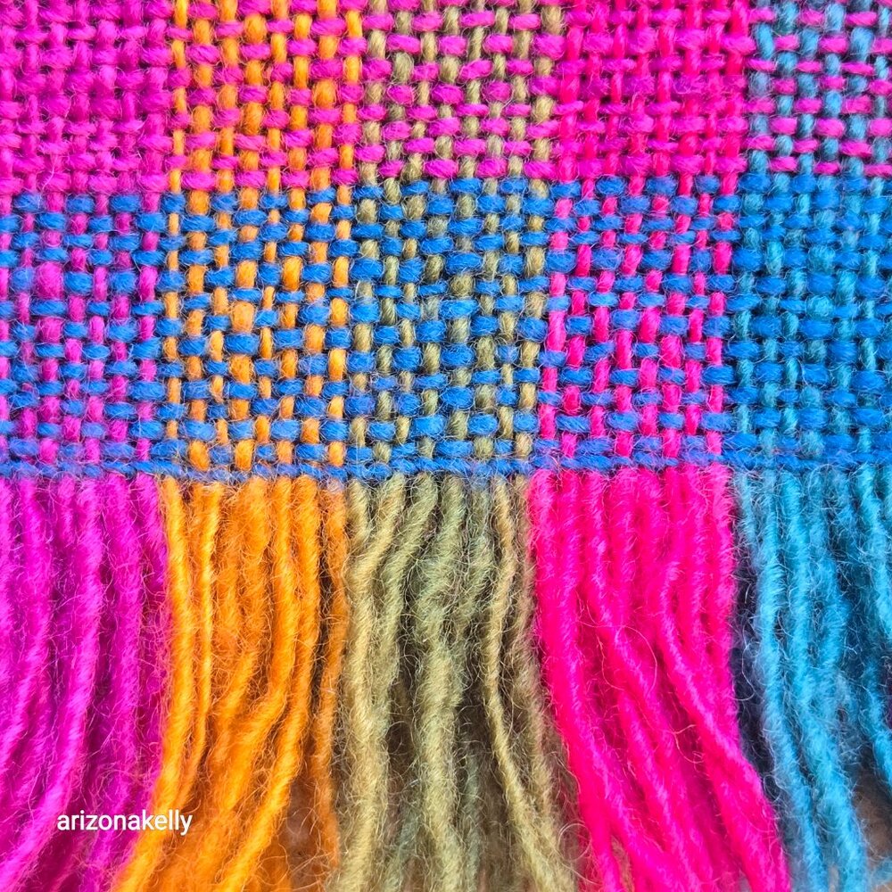NWT Wool Scarf Hand-Loomed Artisan Fair Trade Uraguay Colorful - Picture 3 of 15